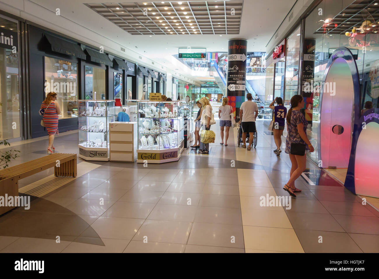 Burgas, Bulgaria - JUNE 23, 2016: Burgas Mall Galleria the largest ...