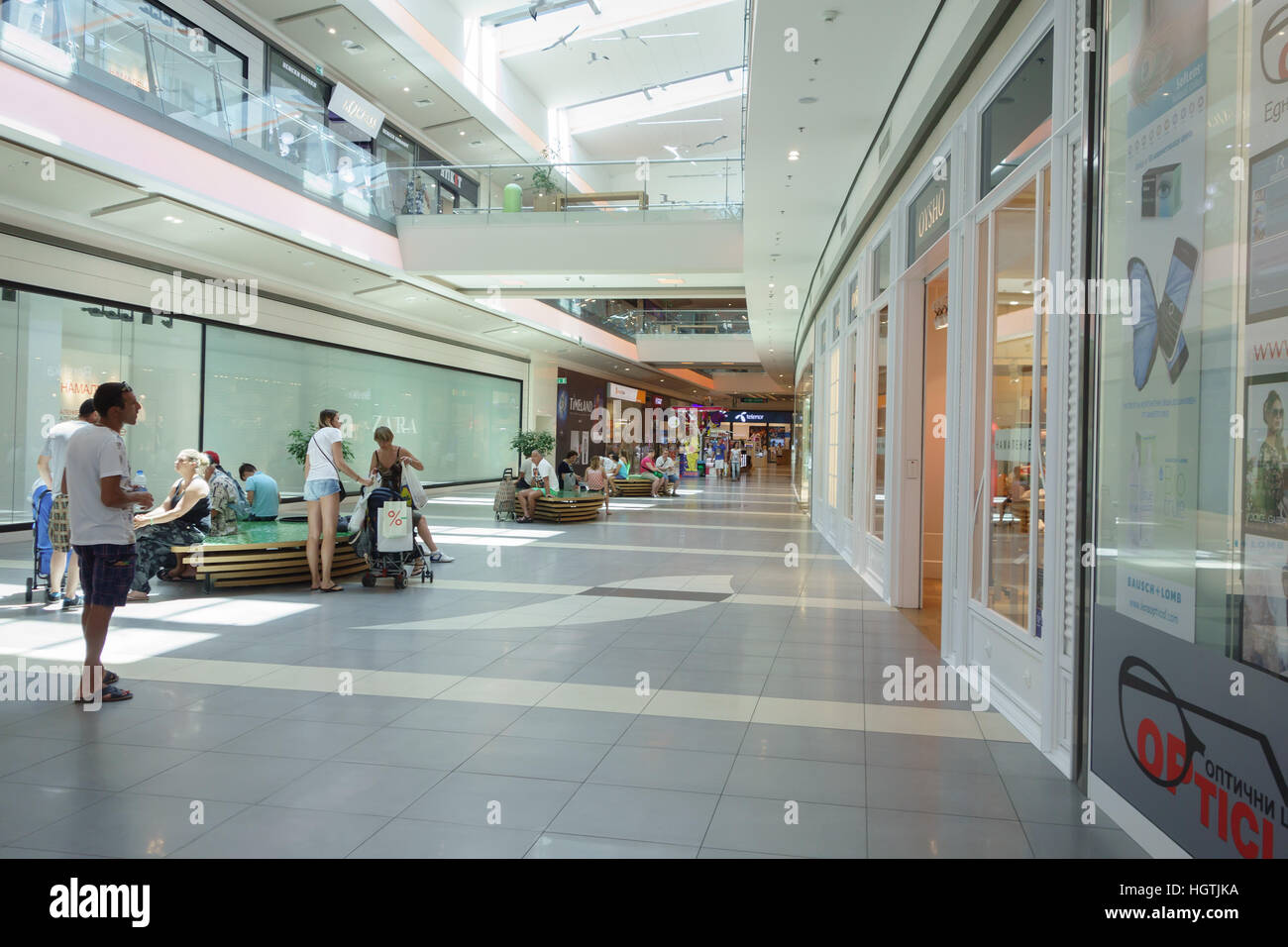 Burgas, Bulgaria - JUNE 23, 2016: Burgas Mall Galleria the largest ...