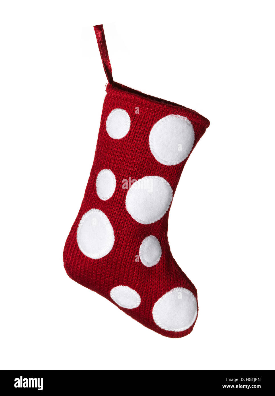 Christmas hanging sock Decoration Stock Photo