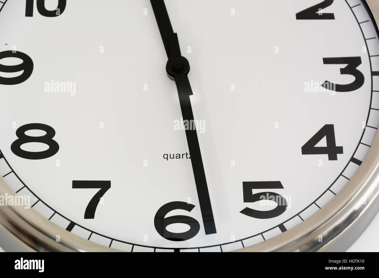 Classic clock close up with roman numbers Stock Photo