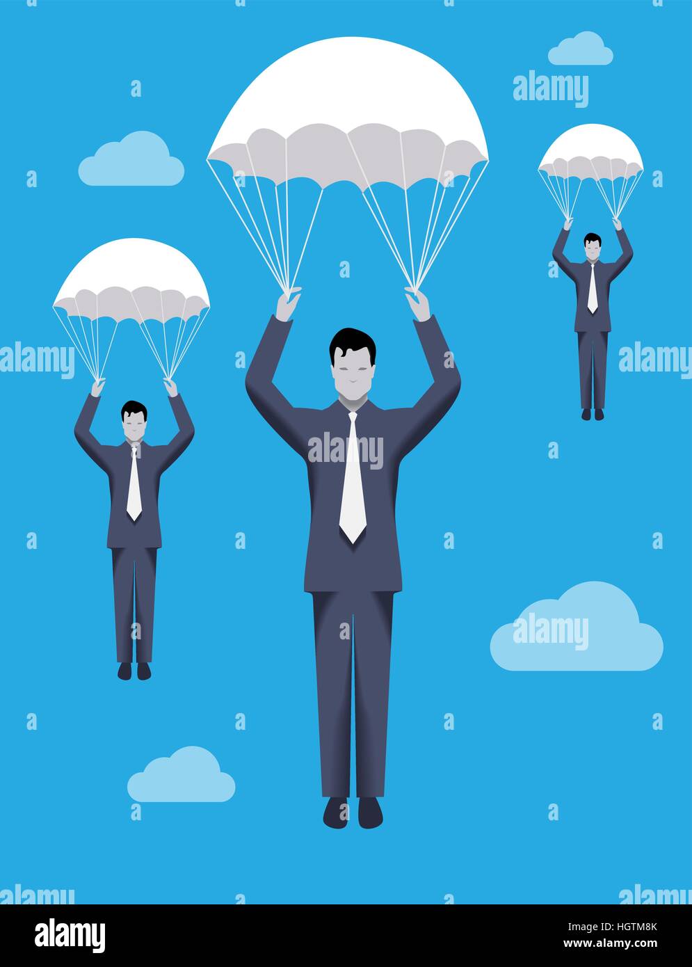 Golden parachute businessman Stock Vector Images Alamy