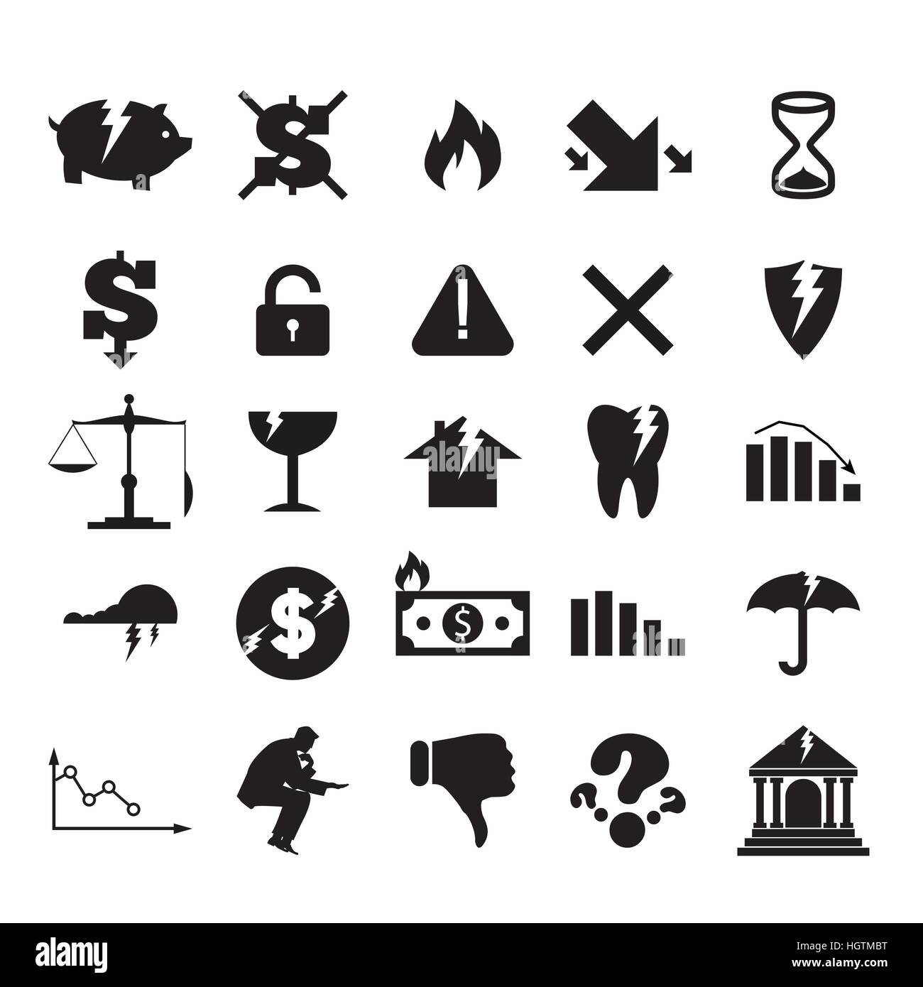 Set of crisis business signs and logos Stock Vector Image & Art - Alamy