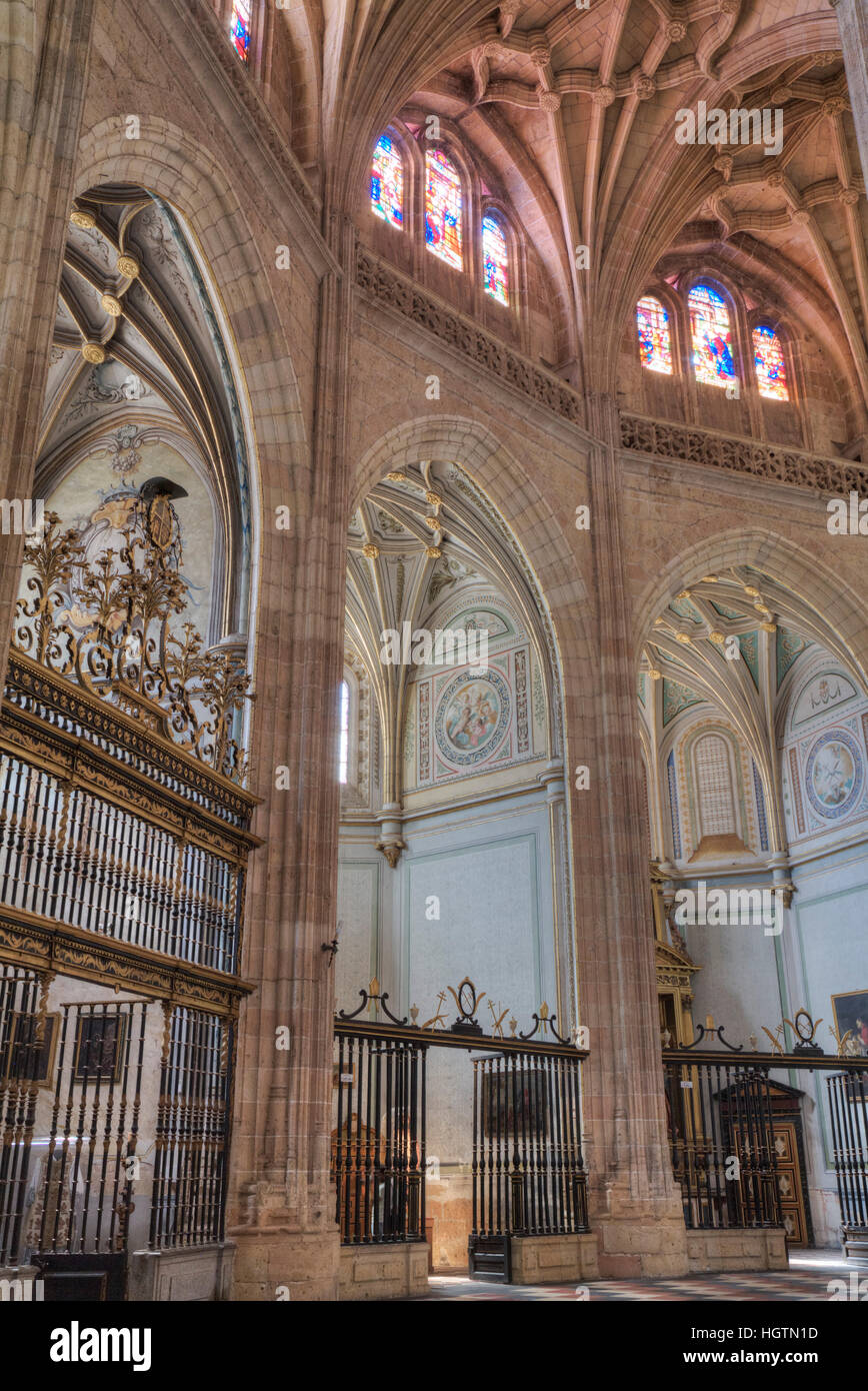 Interior Chapels, Nuestra Senora de la Asuncion y San Frutos Cathedral, Segovia, UNESCO World Heritage Site, Spain Stock Photo