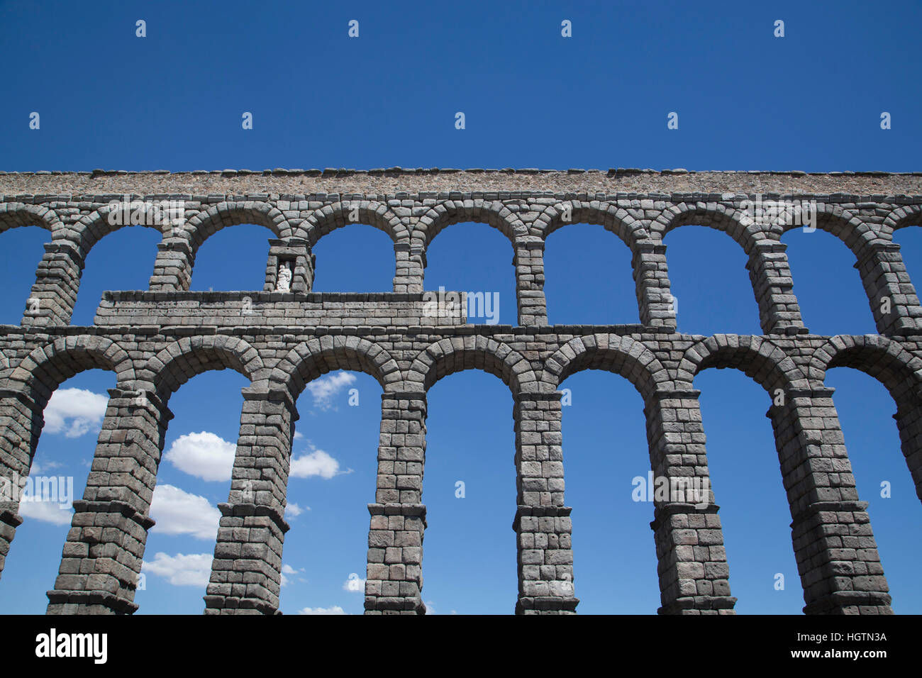 Roman Aqueduct, Segovia, UNESCO World Heritage Site, Spain Stock Photo