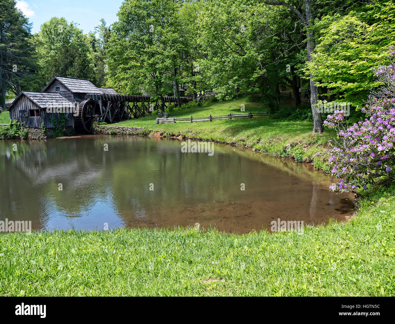 Mabry Mill was a grist mill grinding flour on the Blue Ridge Parkway in