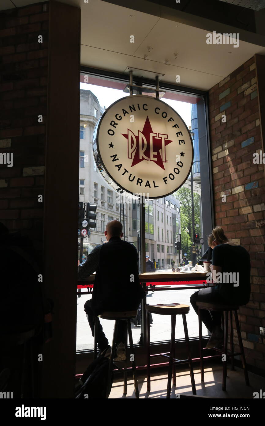 Popular chain of Coffee shops in London England Stock Photo Alamy