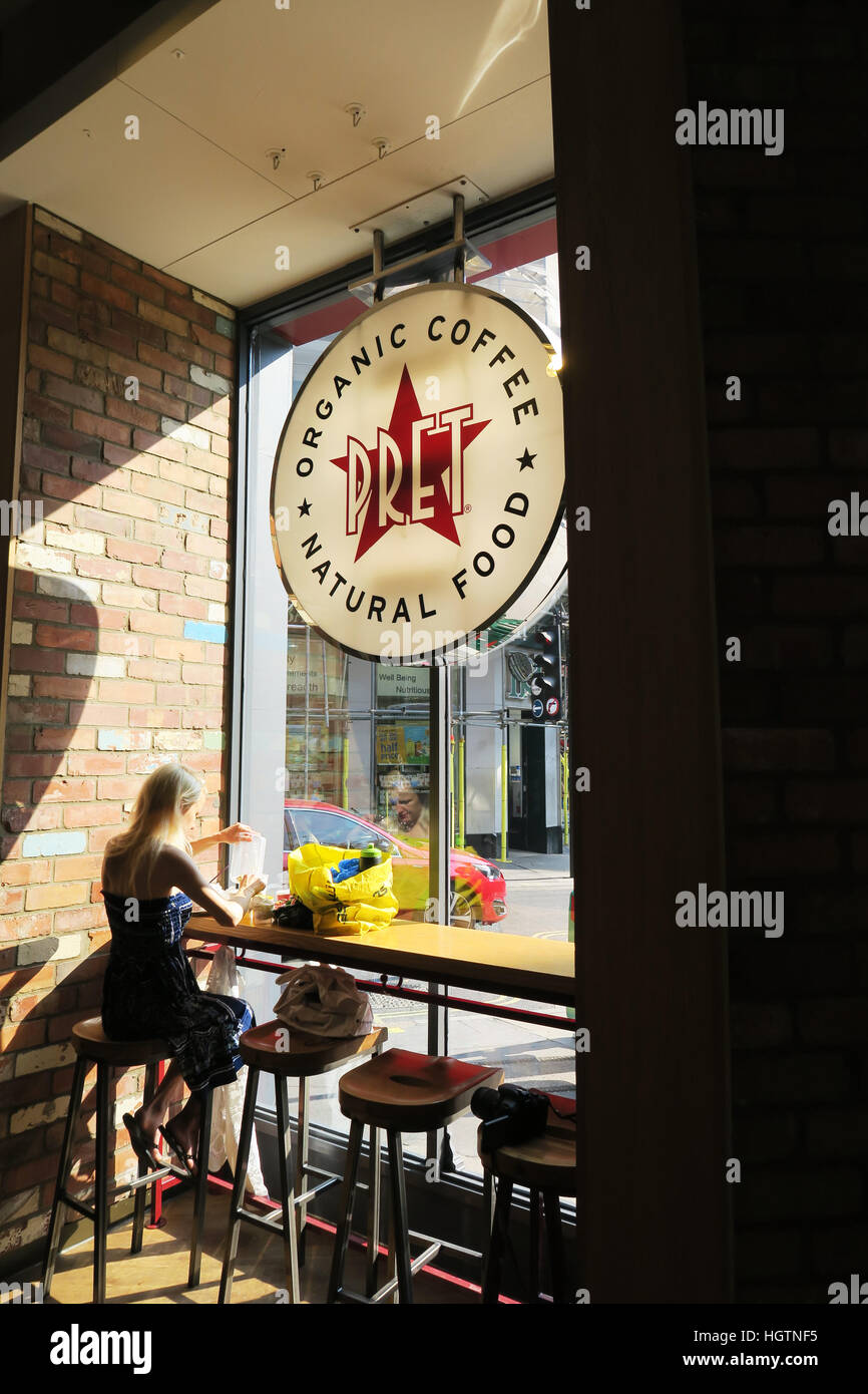 Popular chain of Coffee shops in London England Stock Photo Alamy