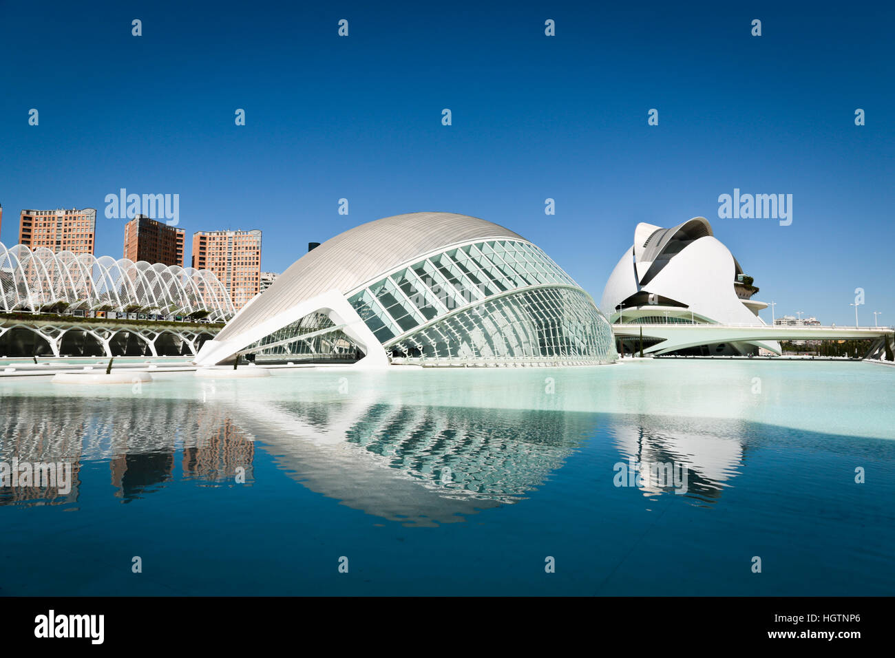 City of Arts and Sciences, Hemisferic IMAX dome, Valencia, Spain Stock Photo