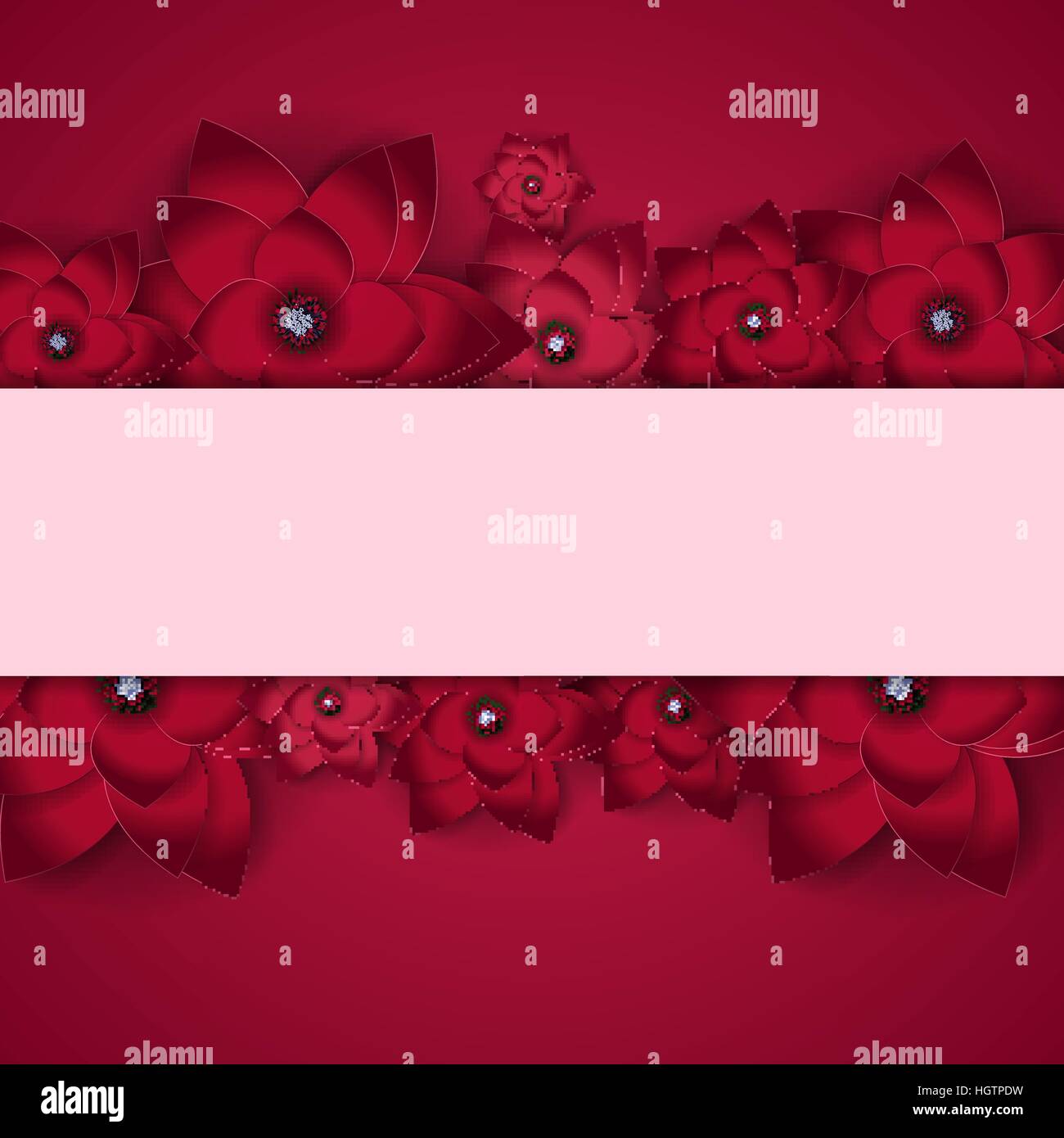 Abstract Blossom Floral Greeting Card Background Stock Vector Image