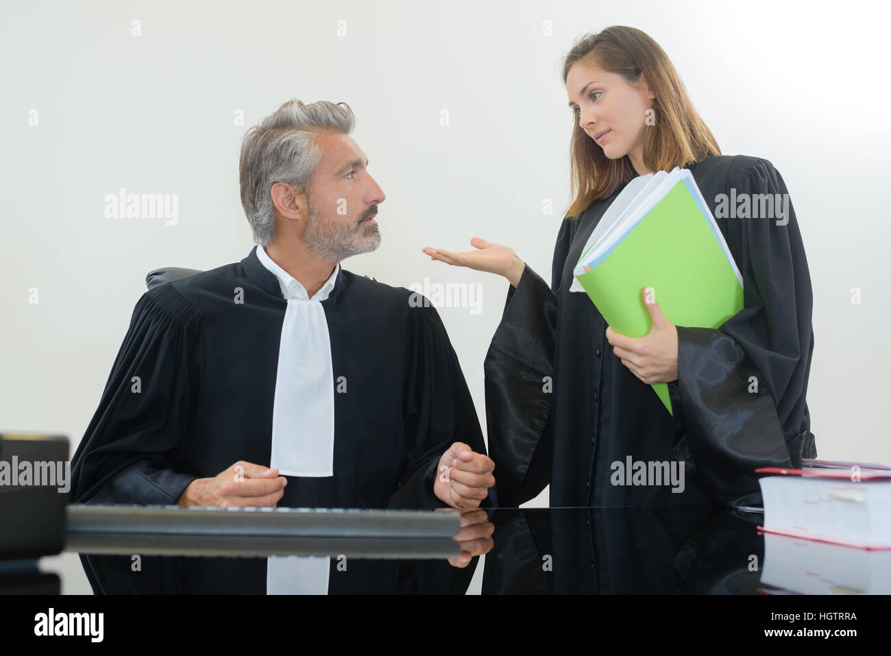 lawyer with judge Stock Photo Alamy