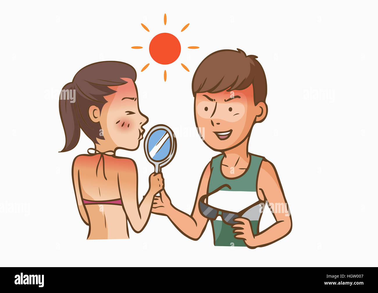 People enjoying sunbathing Stock Photo Alamy