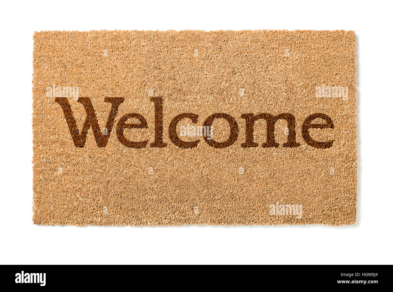 Welcome Mat Isolated On A White Background. Stock Photo