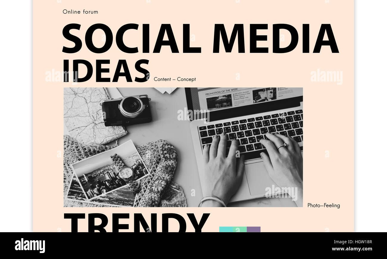 Social Media Blog Ideas Concept Stock Photo Alamy