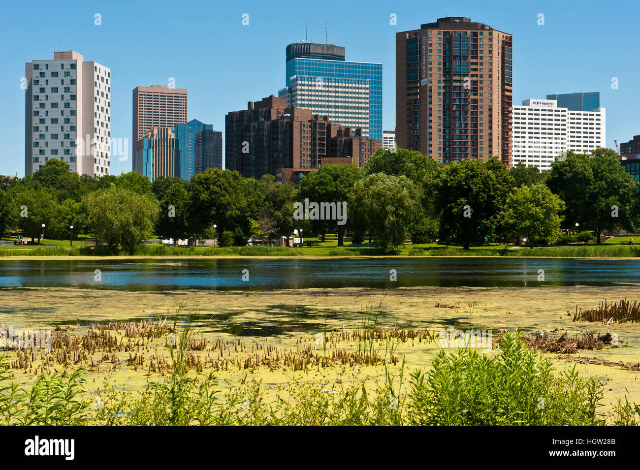 Minnesota, Minneapolis Skyline from Loring Park Stock Photo Alamy