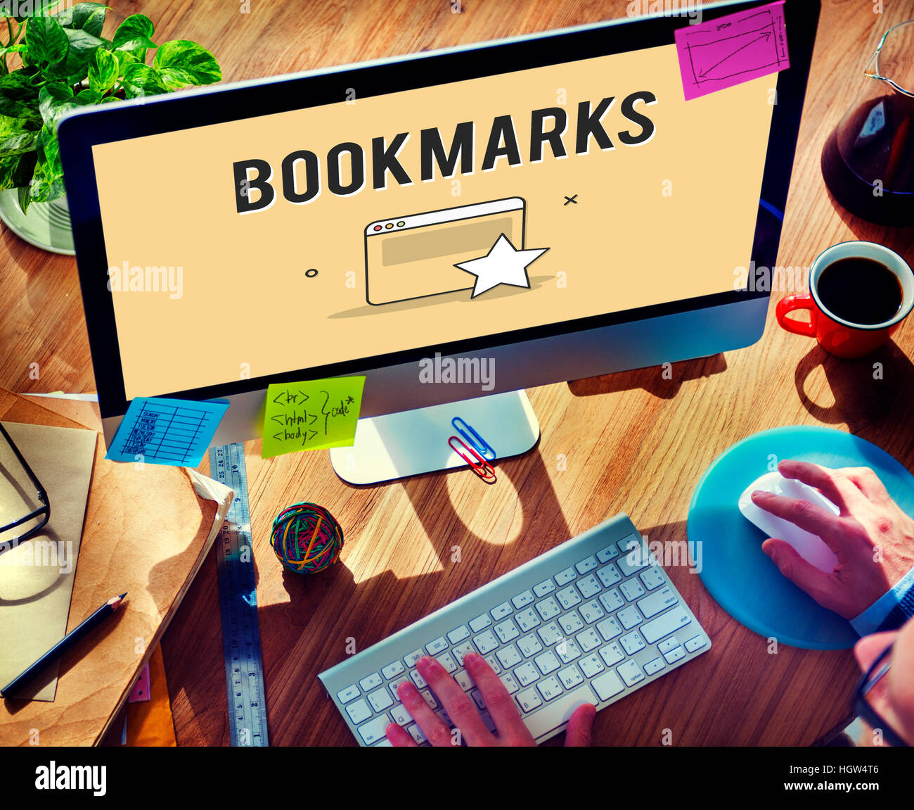 Bookmarks Favorite Internet Social Media Concept Stock Photo - Alamy