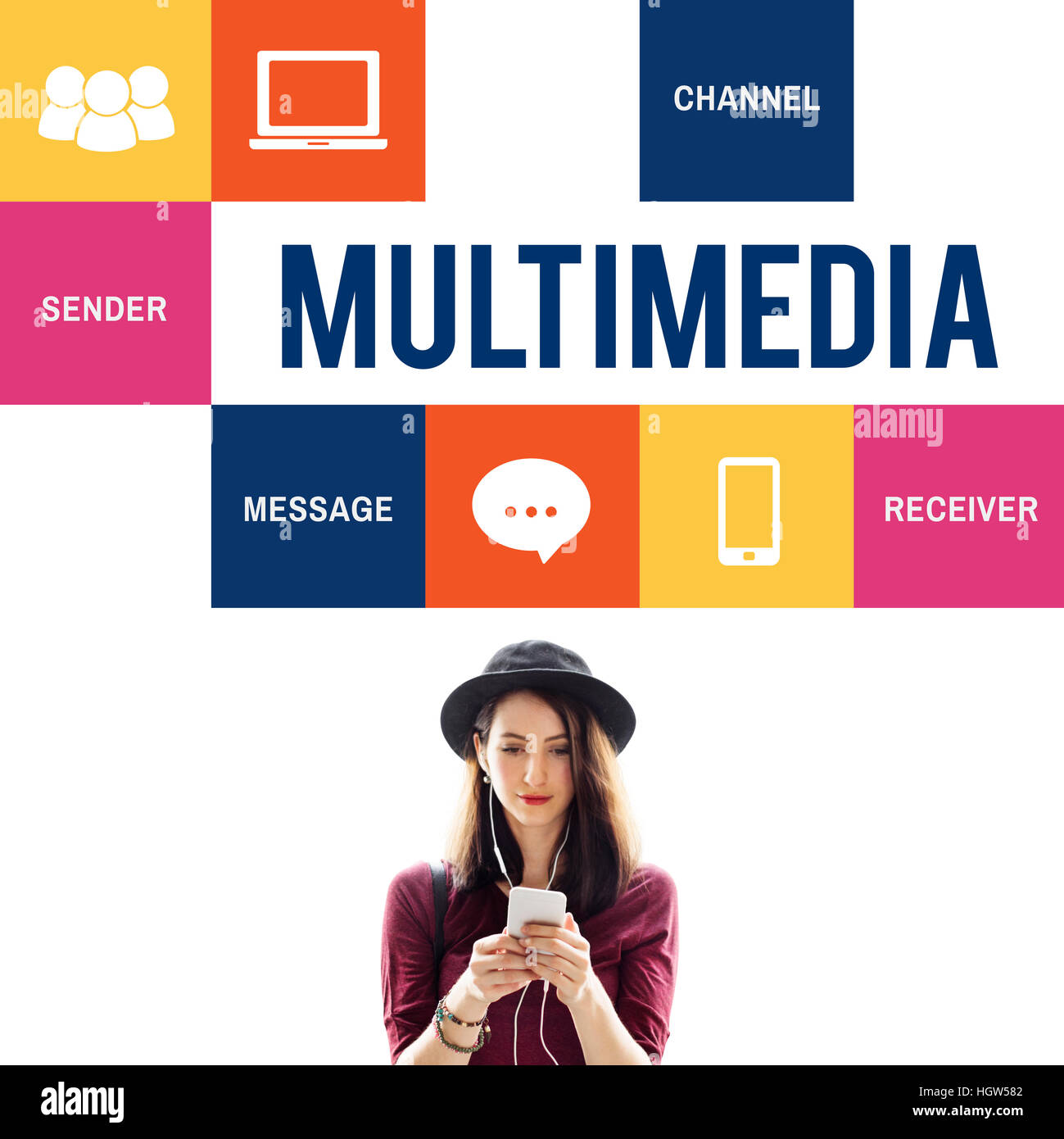 Media Technology Online Digital Networking Concept Stock Photo Alamy