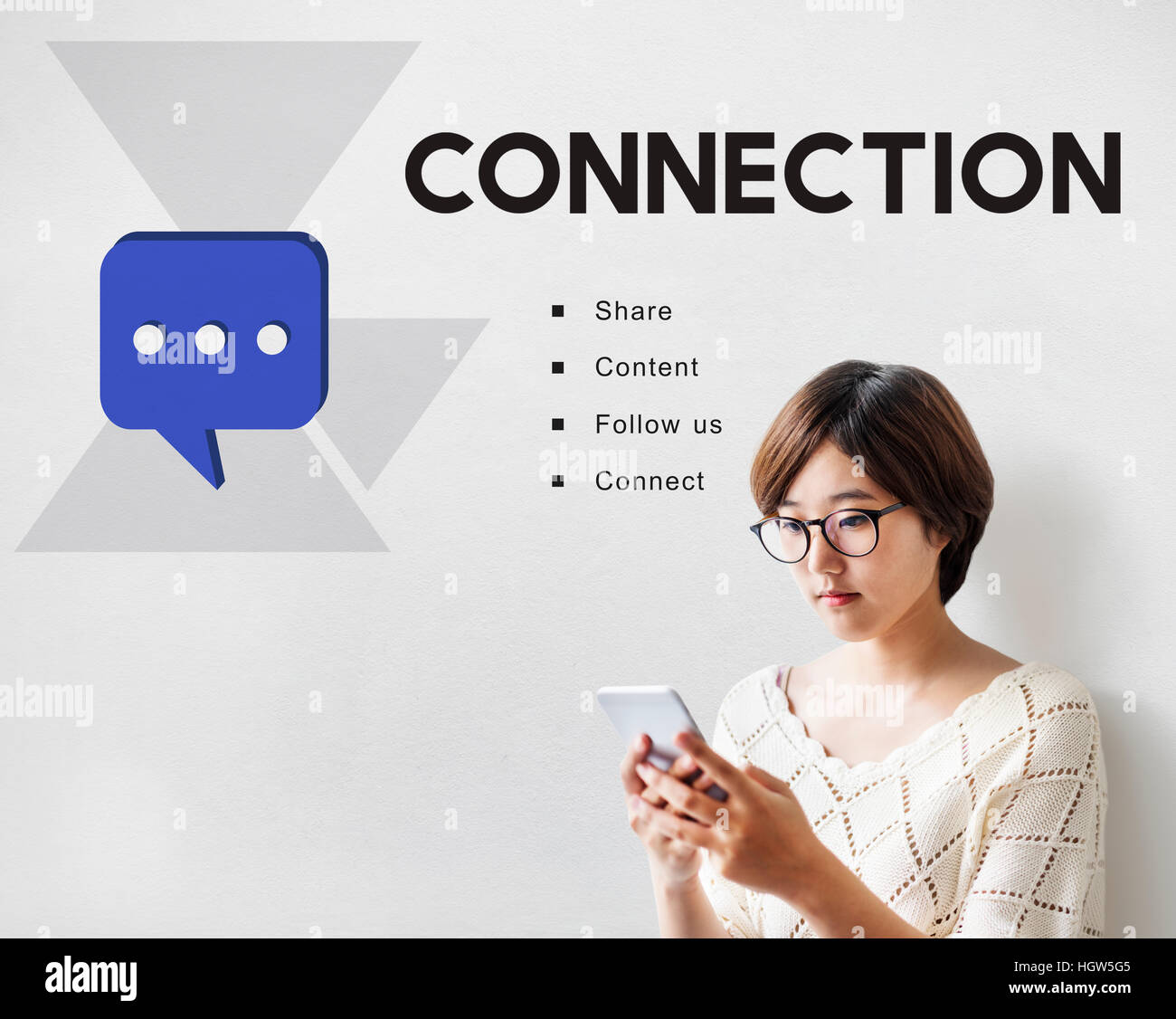Social Network Communication Connection Concept Stock Photo