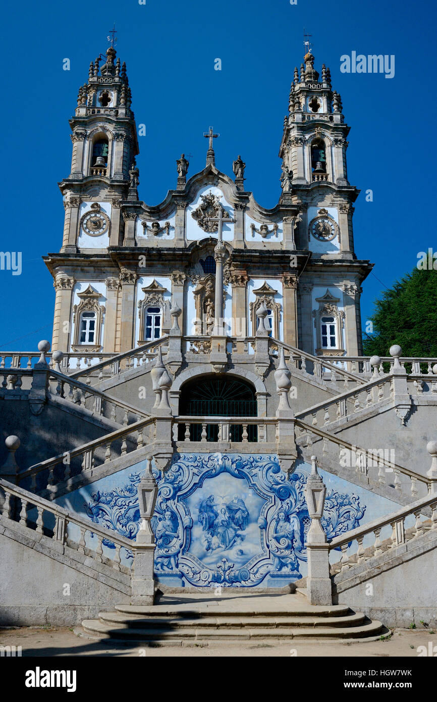 Kirche Nossa Senhora dos Remidios in Lamego, Portugal, Europa, Wallfahrtsort, Azulejos Stock Photo