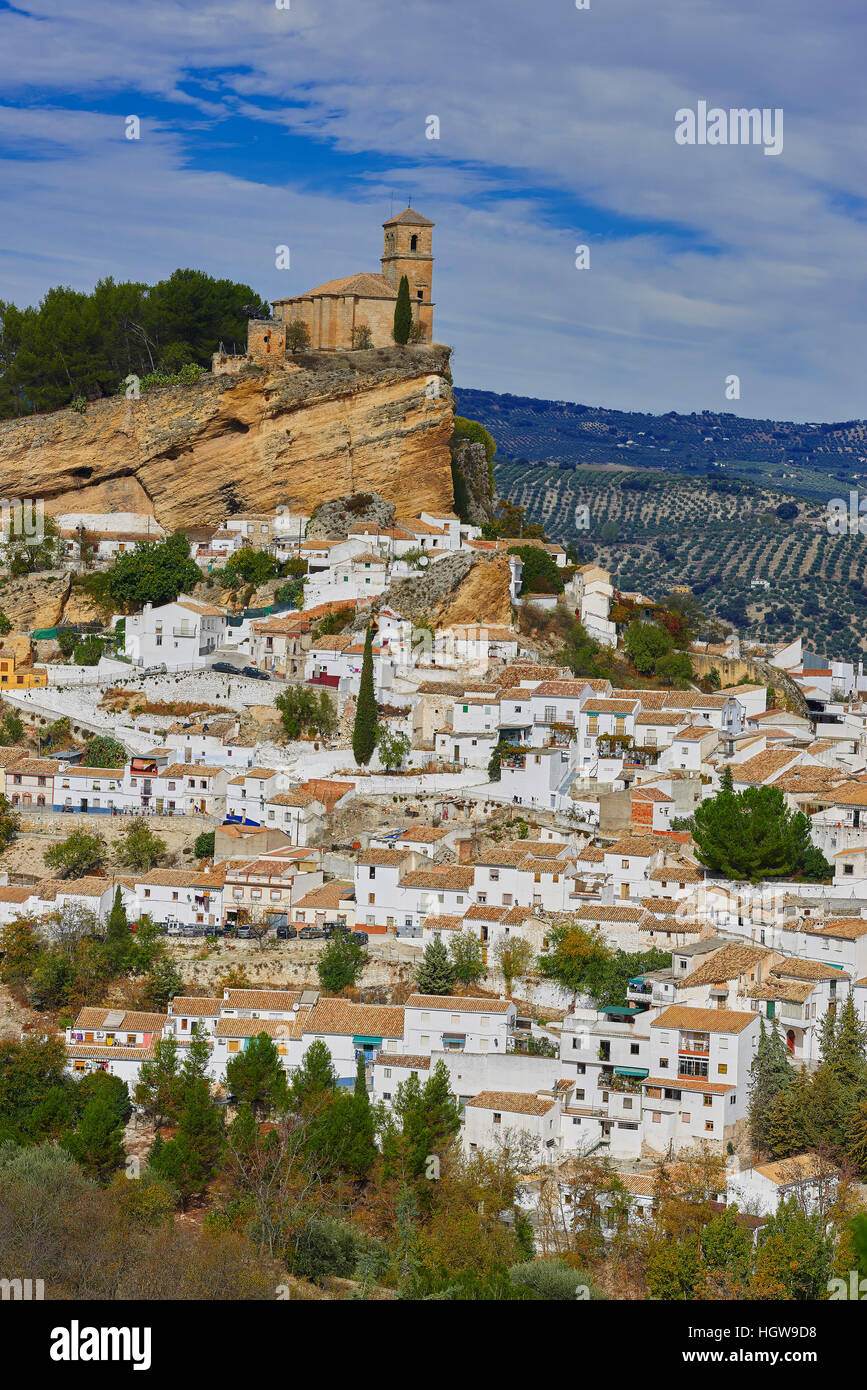 Montefrio, Moorish castle, Washington Irving Route, Granada province, Andalusia, Spain. Stock Photo