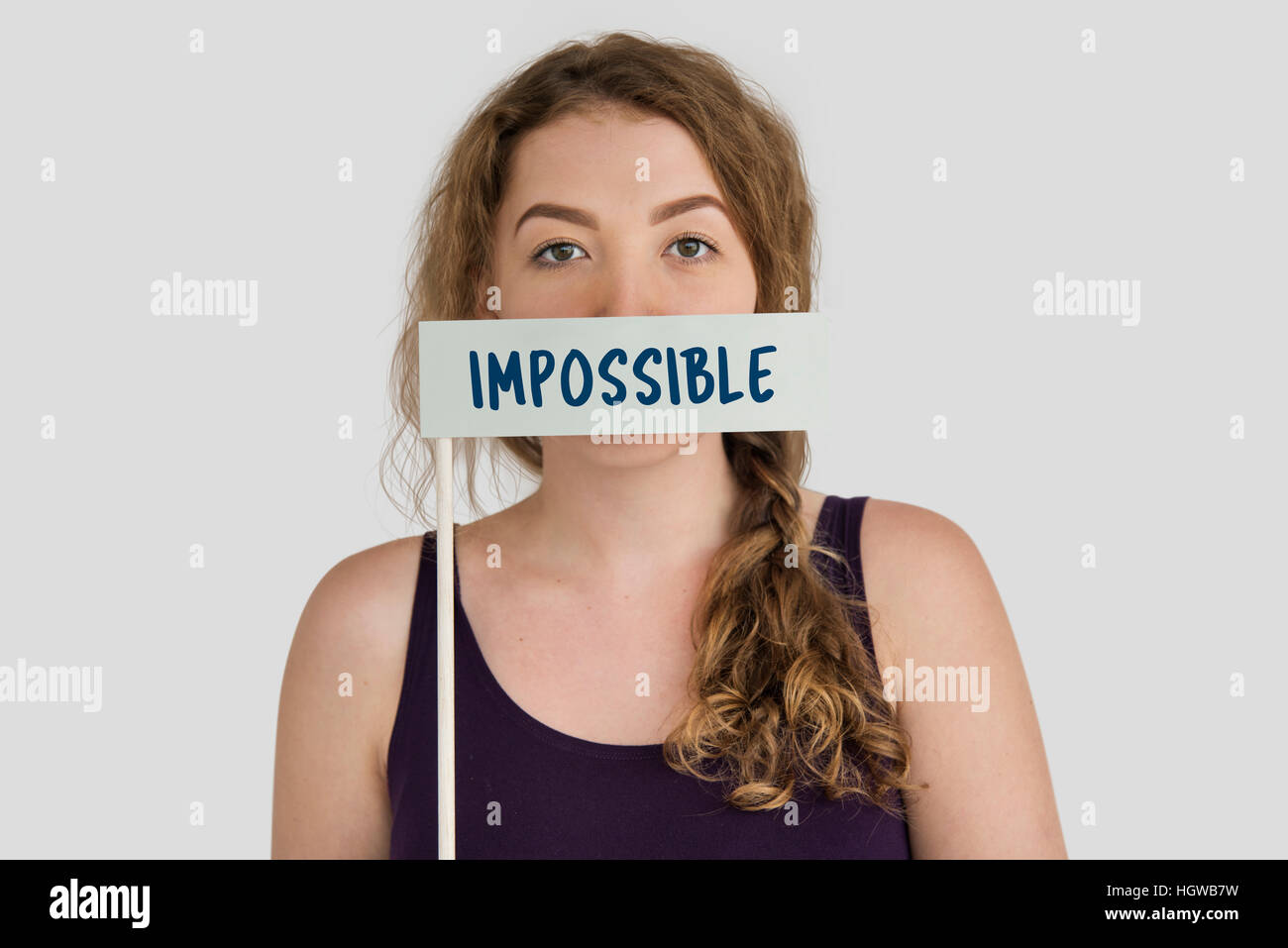 Impossible Unbelieved Pessimism Word Concept Stock Photo