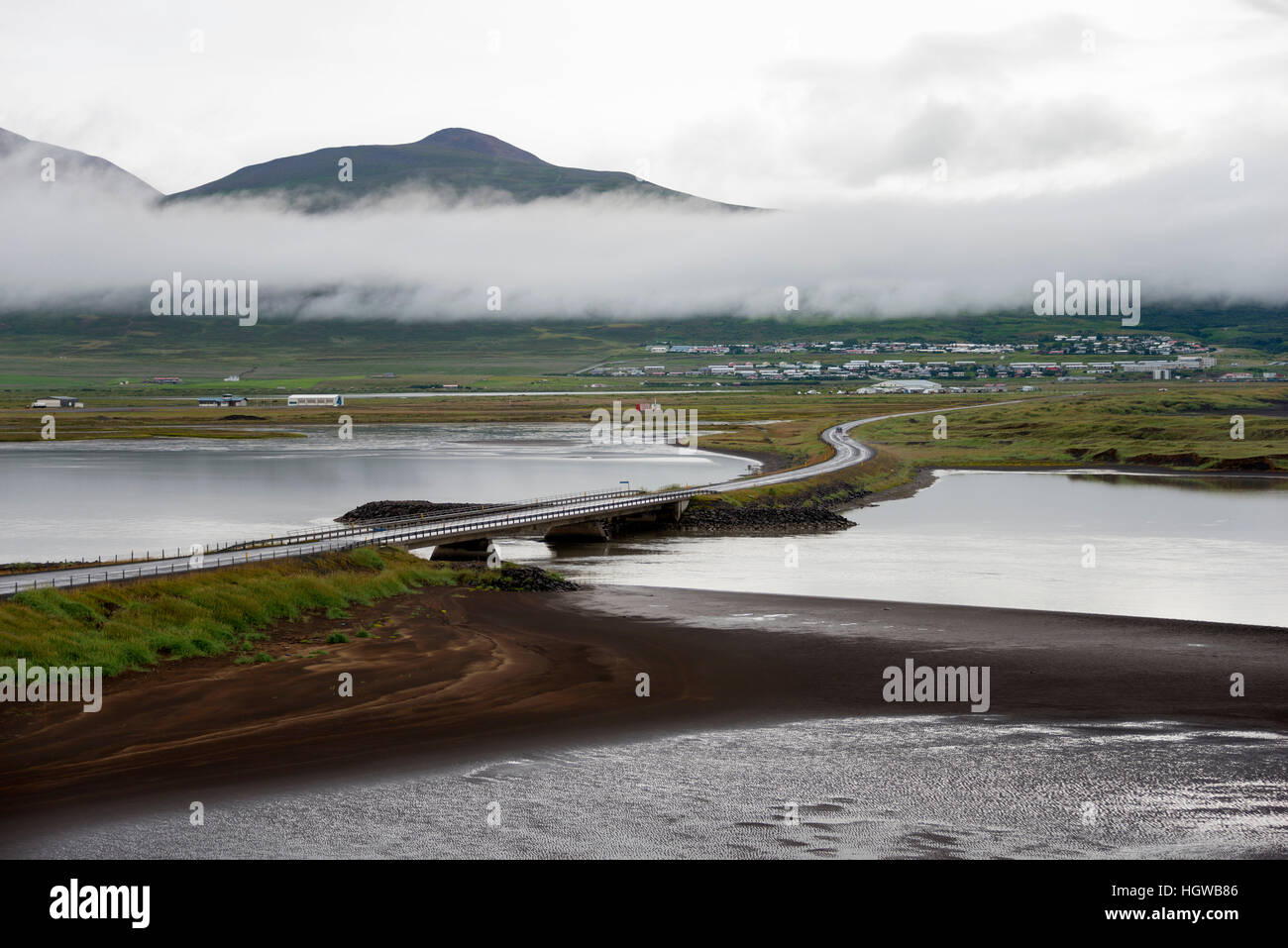 Saudarkrokur, Fjord Skagafjordur, Iceland Stock Photo