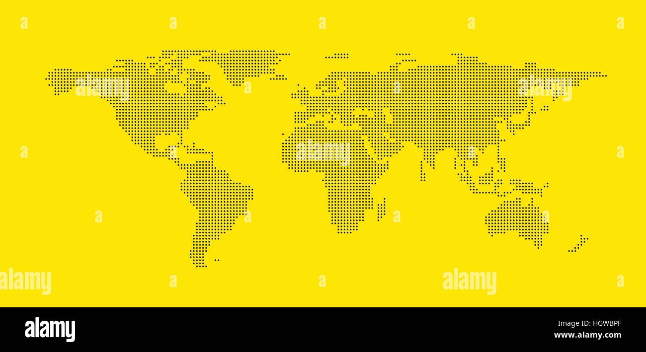Dotted World Map Stock Vector Image & Art - Alamy