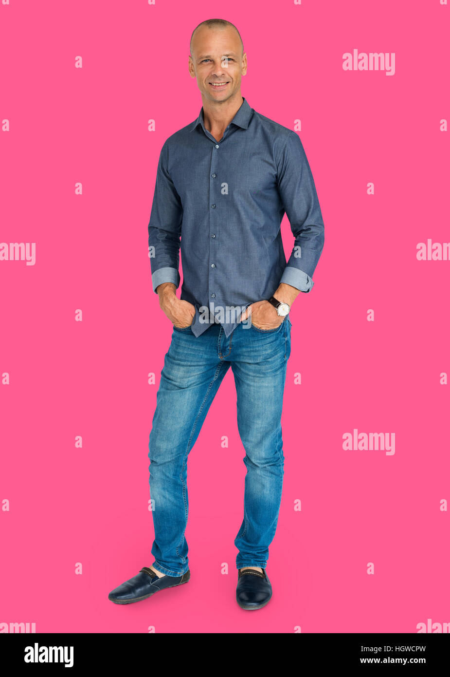 People Man Full Body Studio Shoot Concept Stock Photo - Alamy