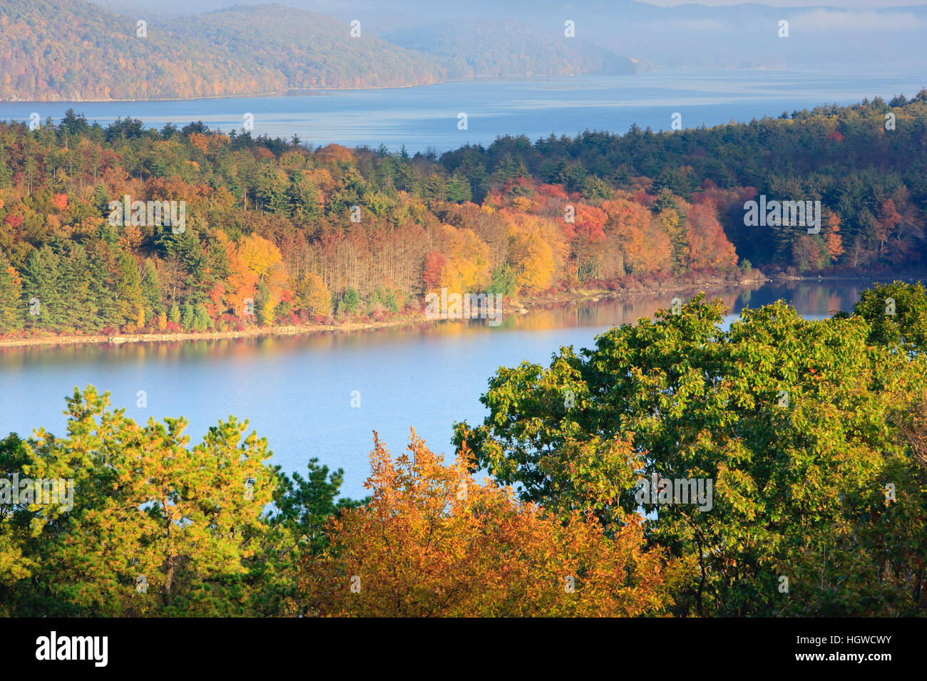 View of the Quabbin Reservoir from the Enfield overlook in Ware 