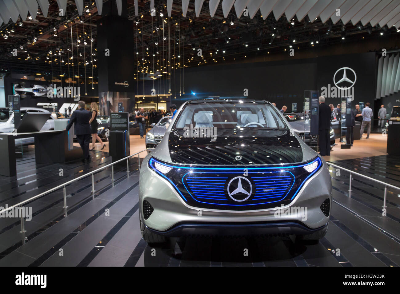 Detroit, Michigan The Mercedes Concept EQ electric vehicle on display