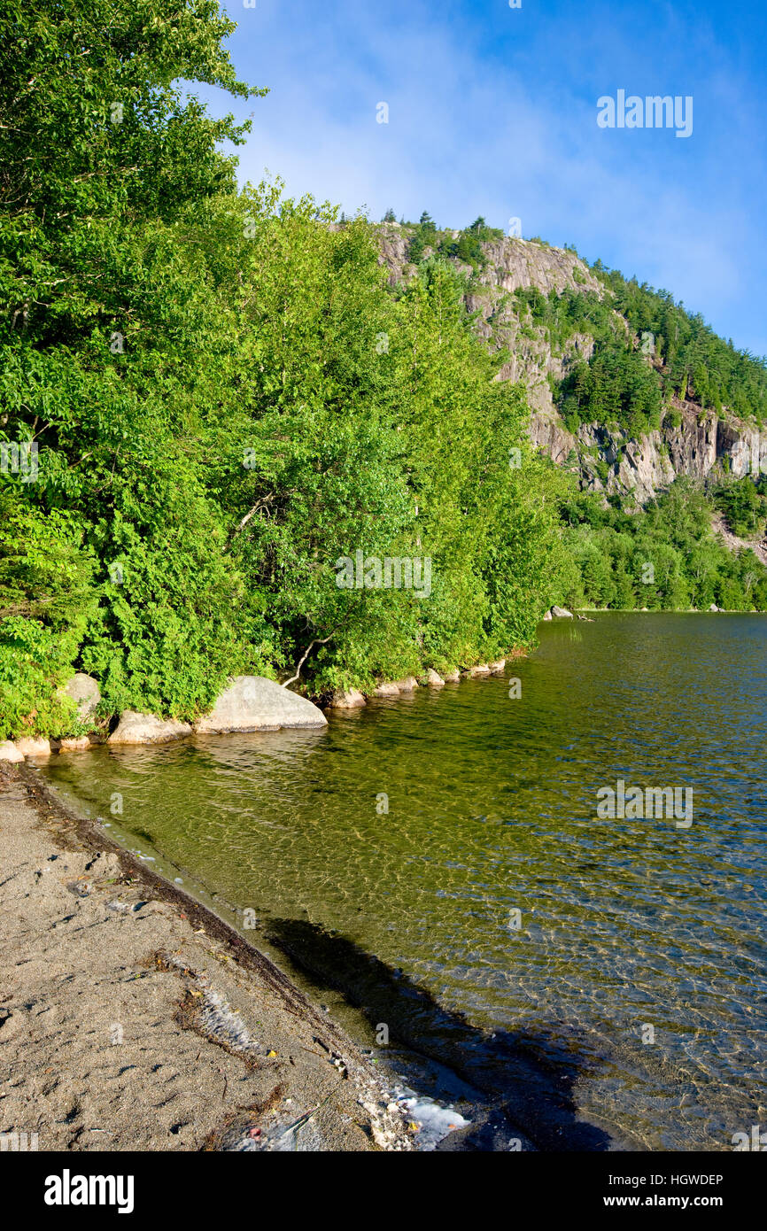 The beach at Echo Lake in Maine's Acadia National Park Stock Photo Alamy