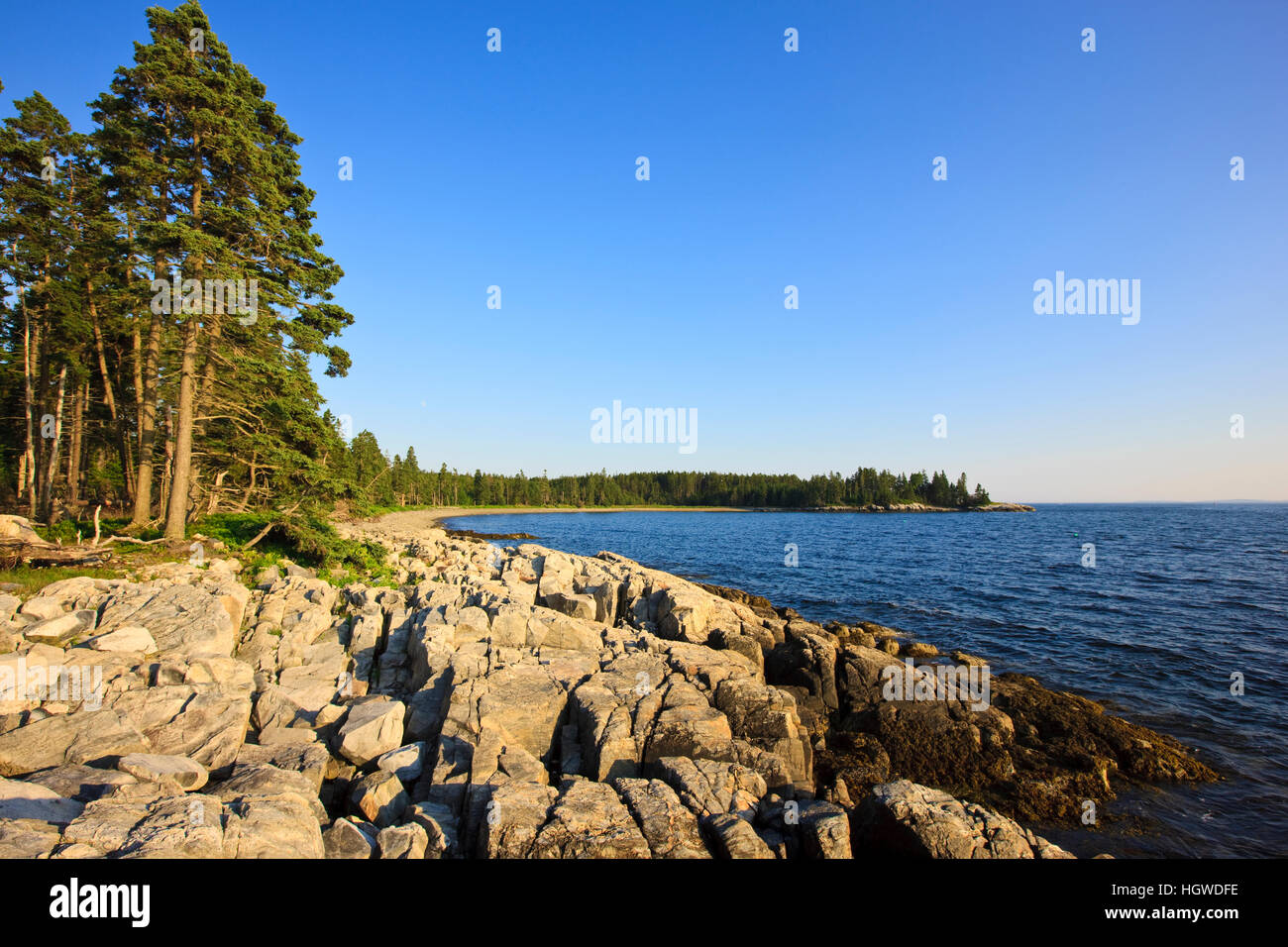 The coastal scenery of Whistler Cove on Maine's Great Cranberry Island