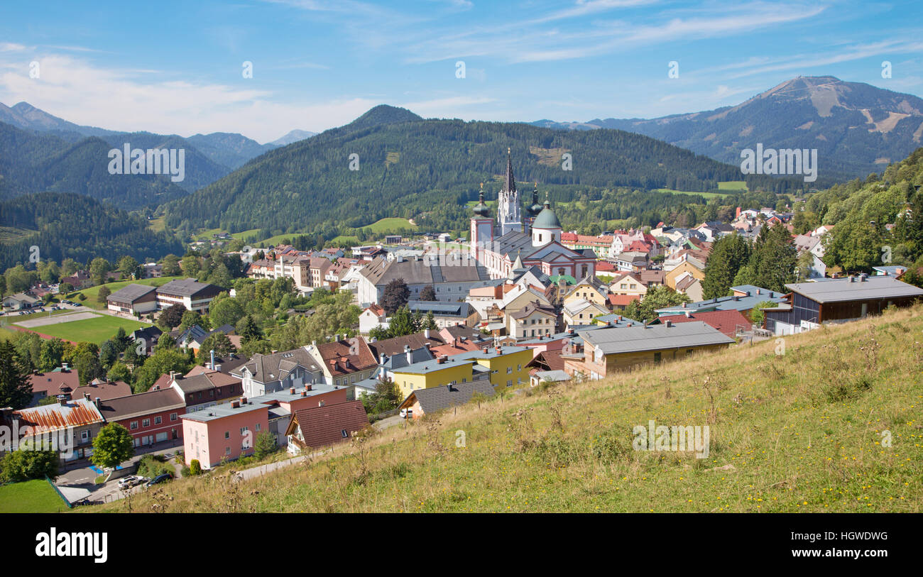 Mariazell - Basilica of the Birth of the Virgin Mary - holy shrine from east Austria. Stock Photo