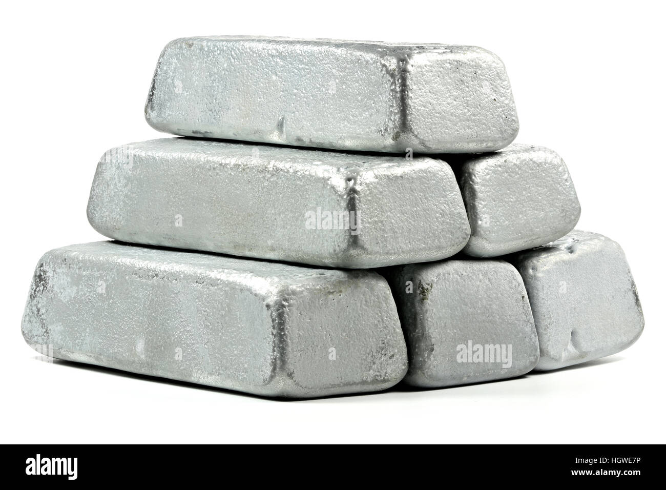 zinc bars isolated on white background Stock Photo Alamy