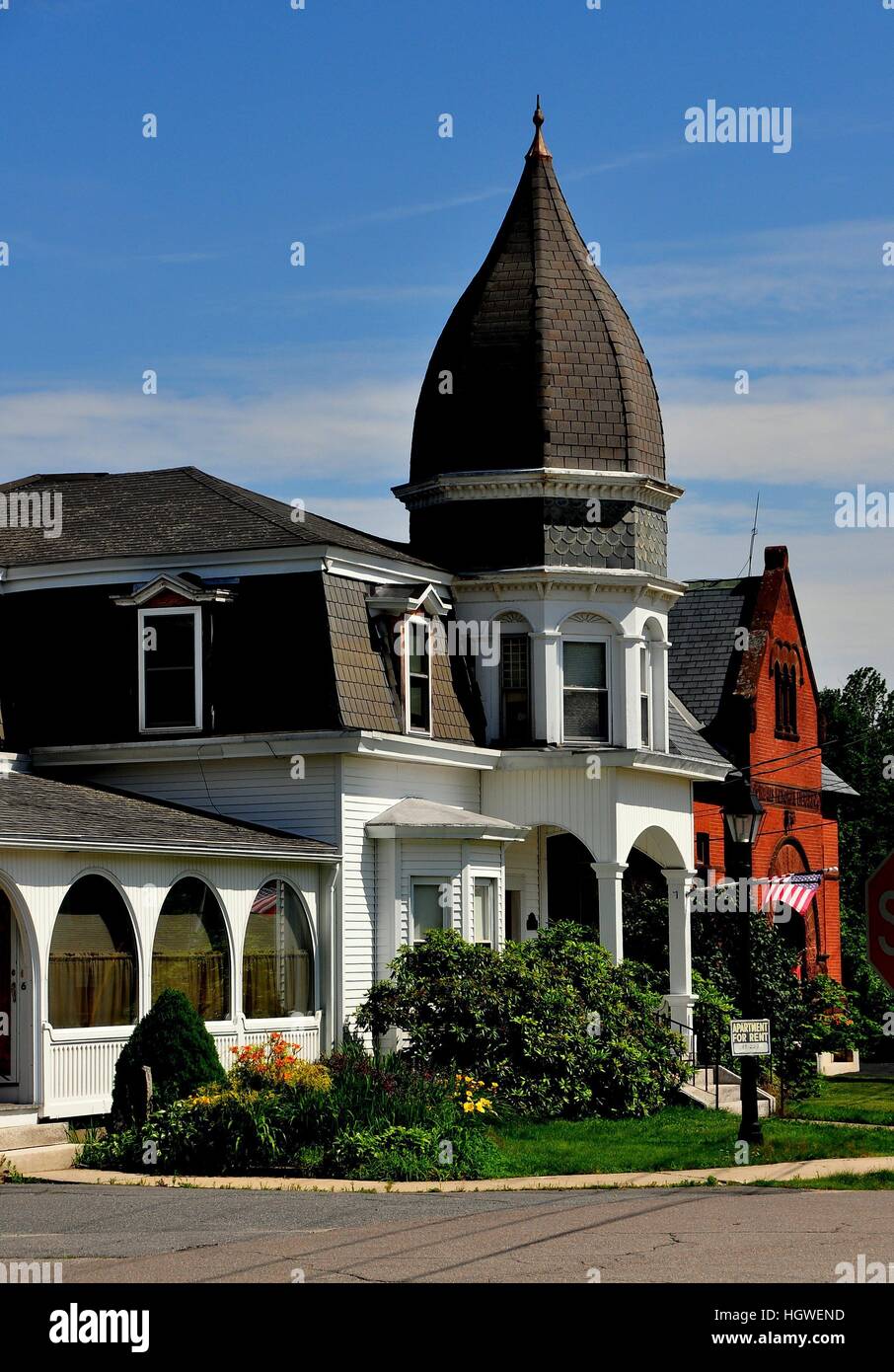 Rindge, New Hampshire July 11, 2013 Empire house with large turret