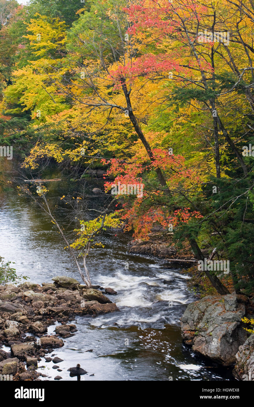 Below Snow Falls in West Paris, Maine. Fall Stock Photo Alamy