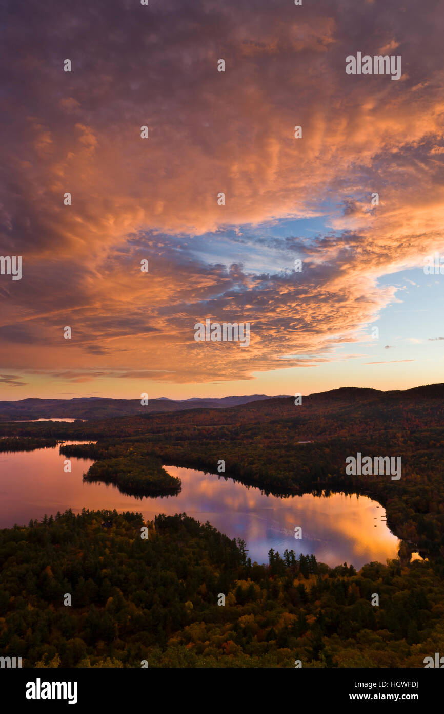 View of Squam Lake from West Rattlesnake Mountain in Holderness, New