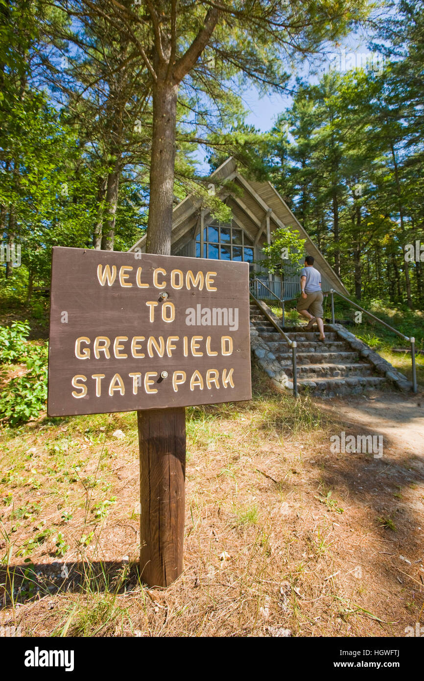 The campground office at Greenfield State Park in Greenfield, New