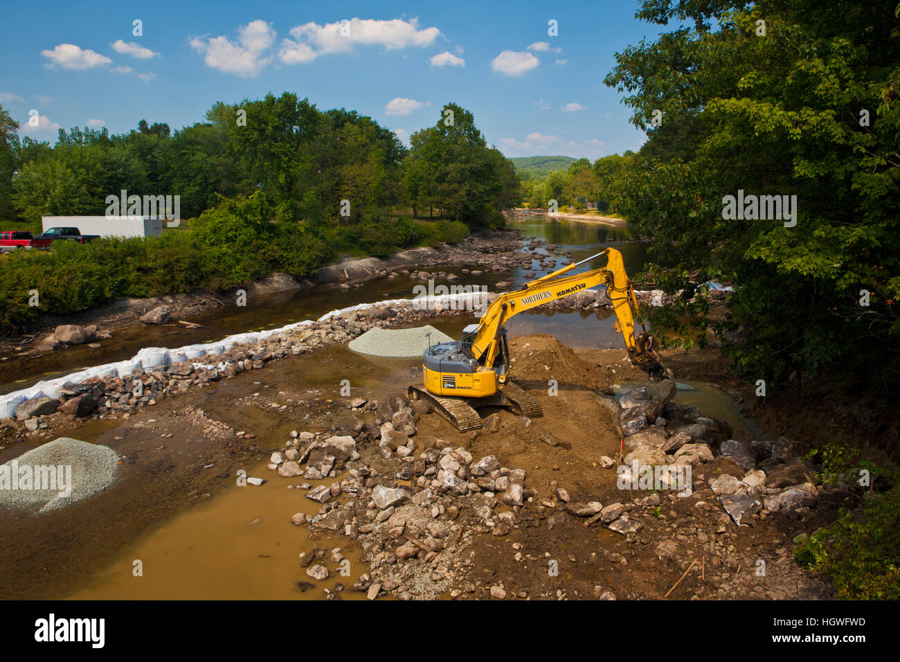 Restoration of the Ashuelot River in Swanzey, New Hampshire. After