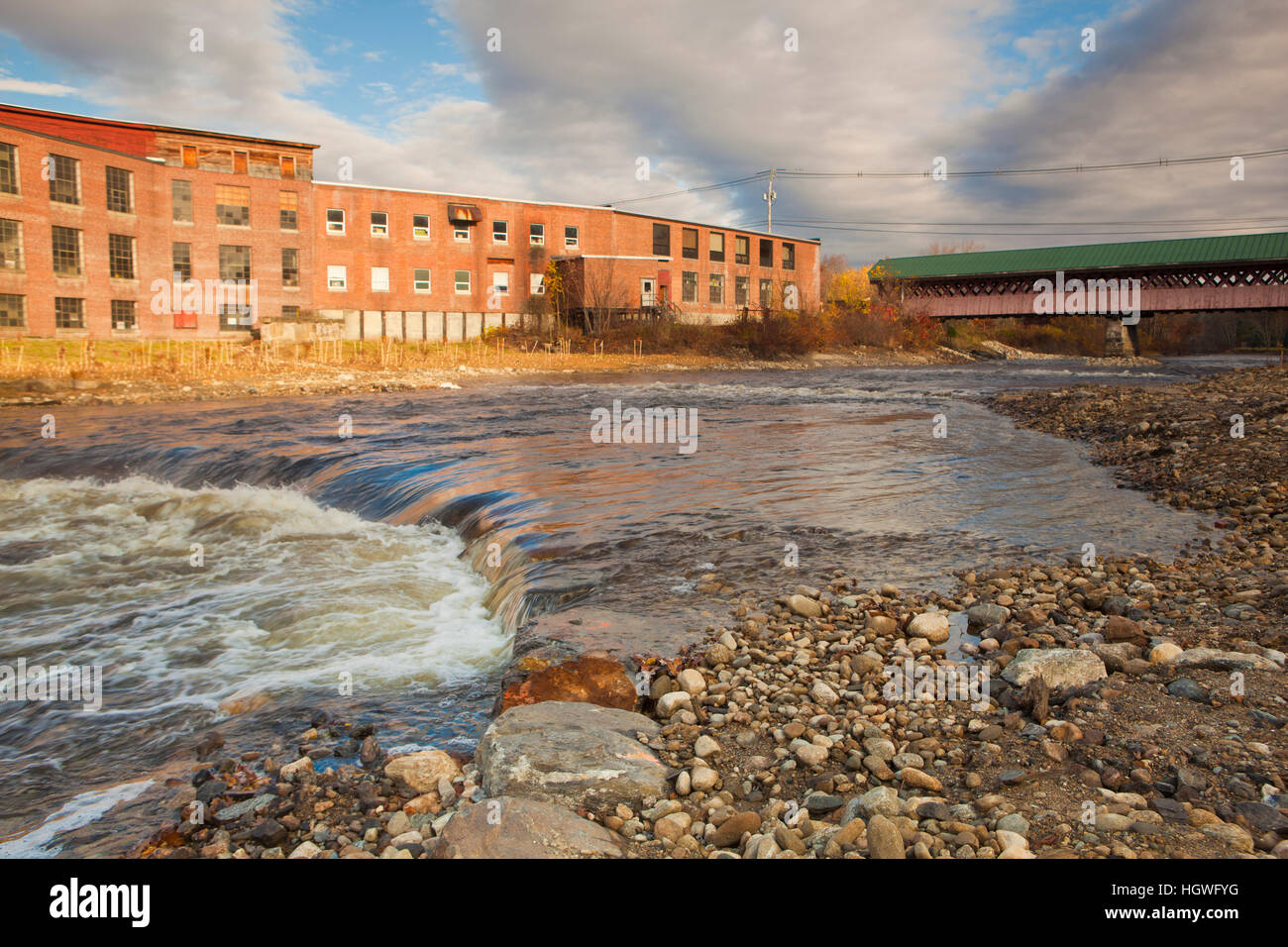 The Ashuelot River in Swanzey, New Hampshire, shortly after the removal