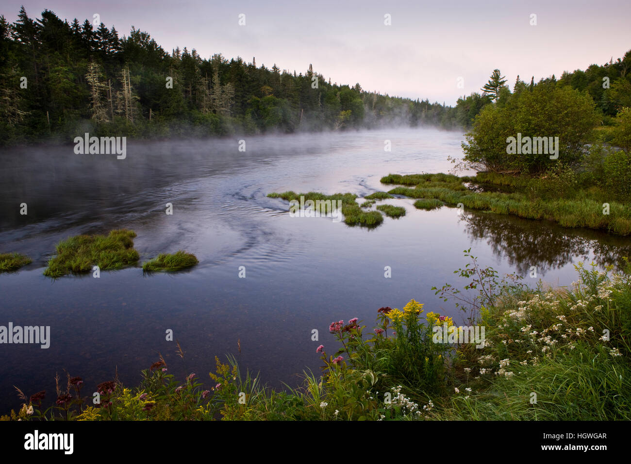 The Androscoggin River in Errol, New Hampshire Stock Photo Alamy