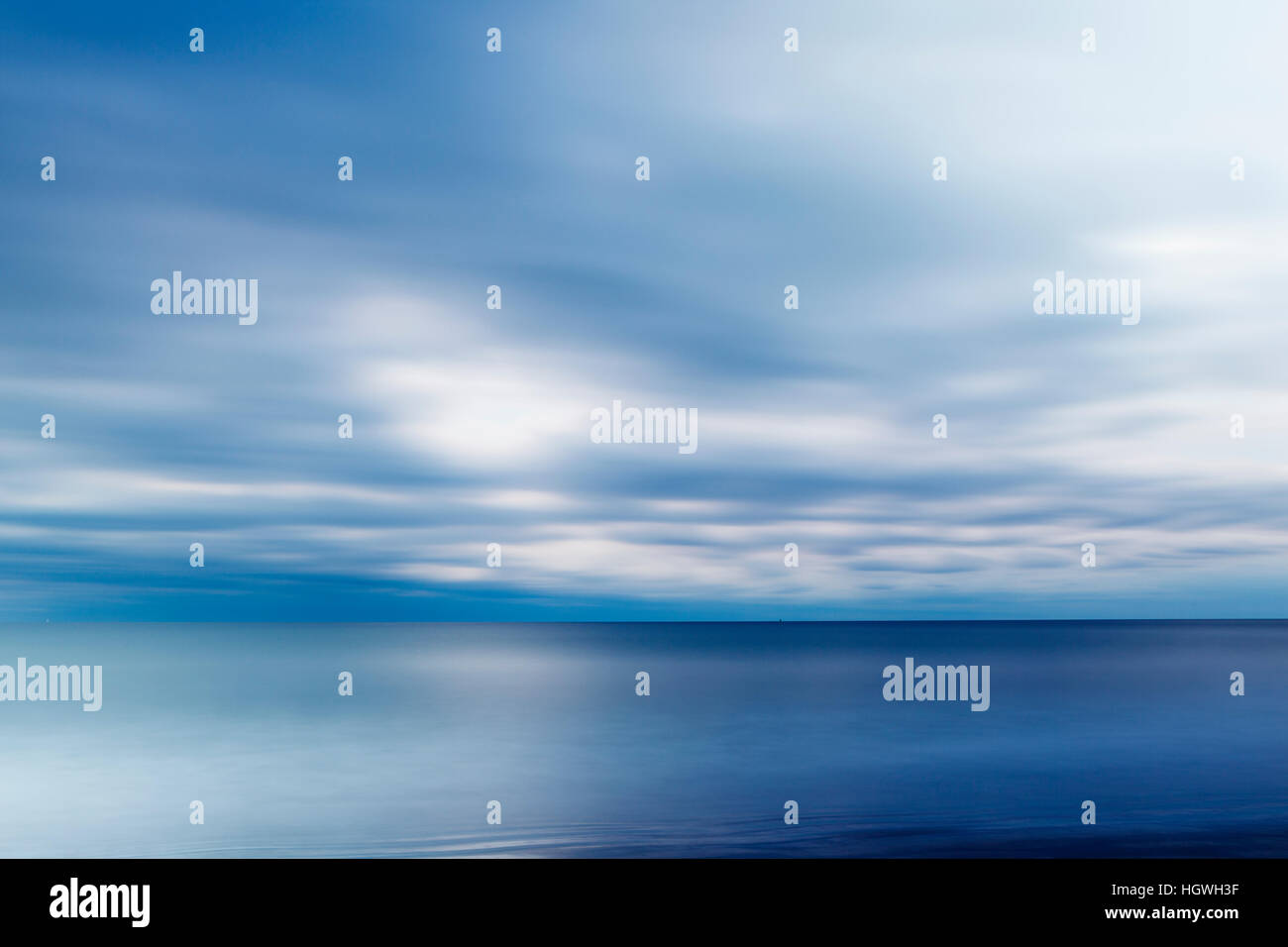 Clouds over the Atlantic Ocean at Wallis Sands State Park in Rye, New