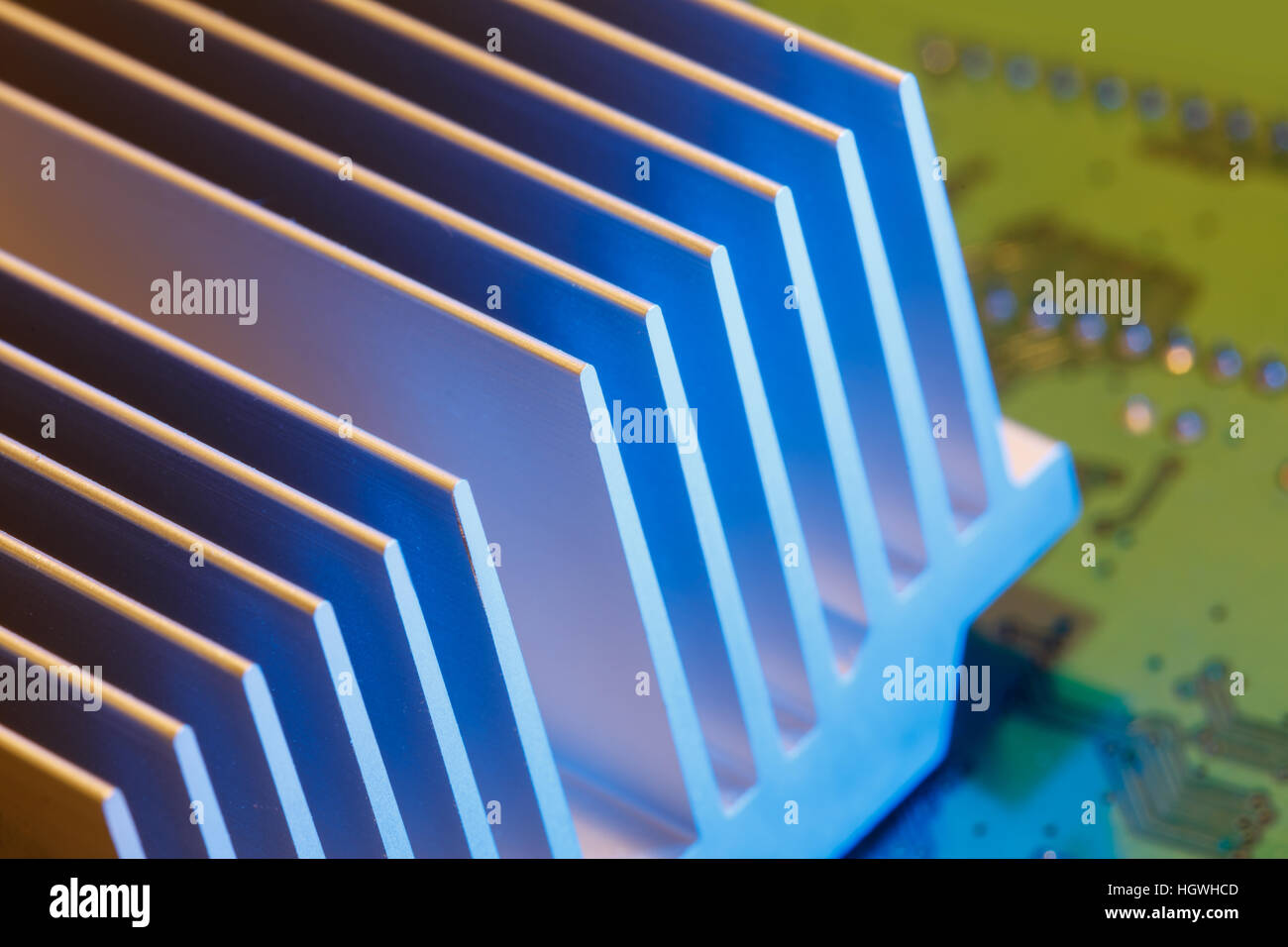 Close up of a chipset heatsink on motherboard Stock Photo Alamy