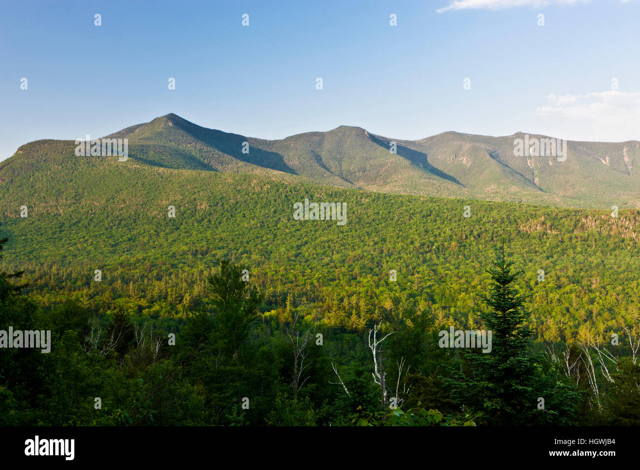 Mount Osceola and scar ridge as seen from the Kancamagus Highway in New ...