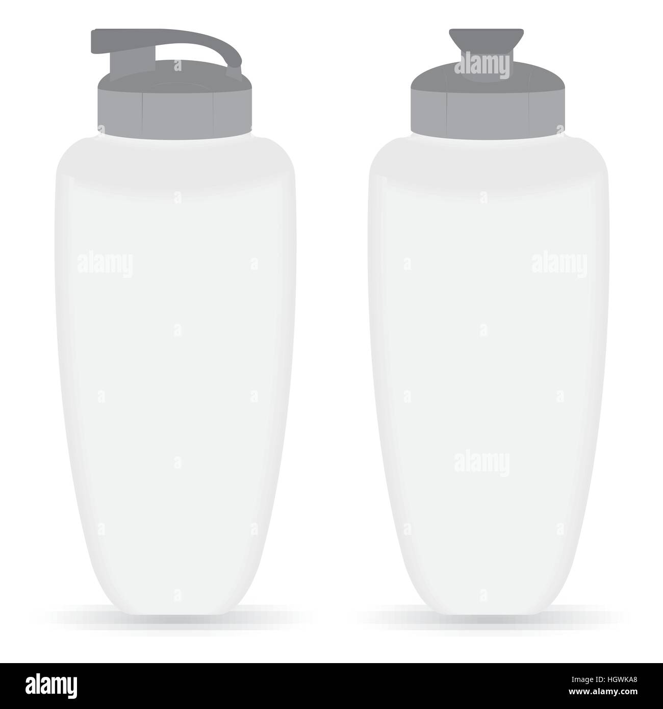 White Thermos bottle set of Front and Side view isolated on white background Stock Vector Image