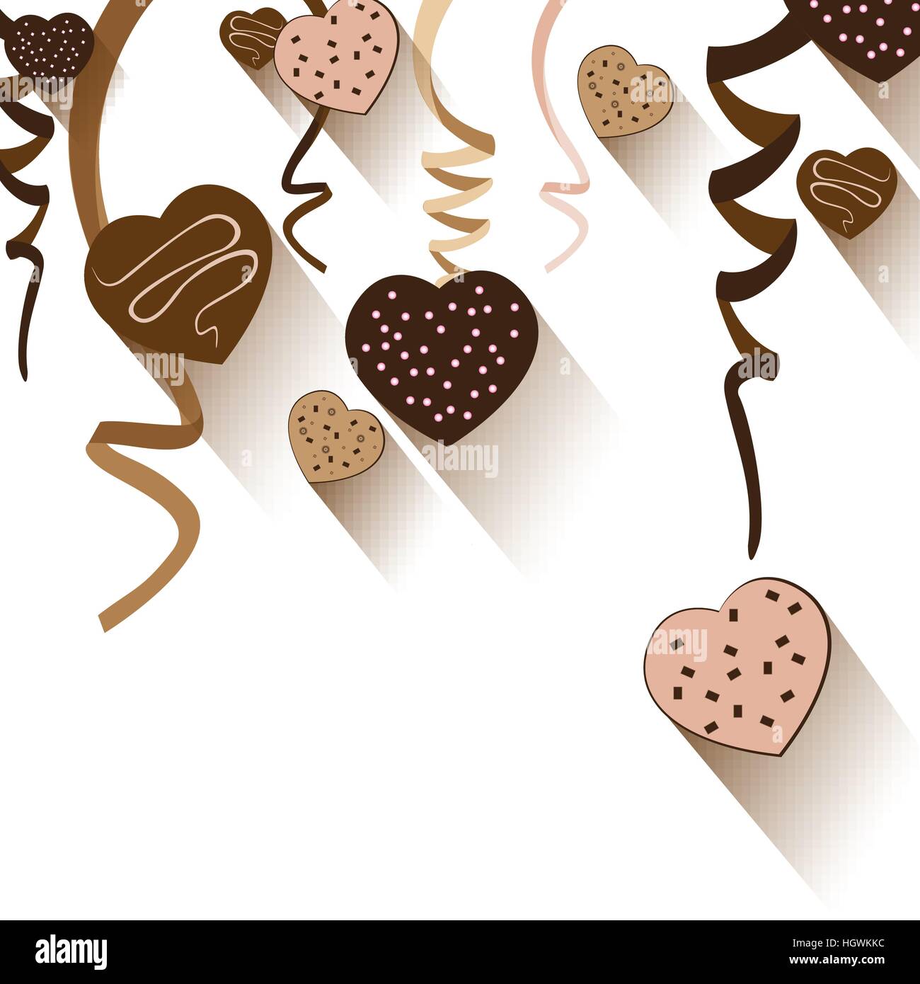 Heart chocolate isolated on white background. Vector Valentine's Day ...