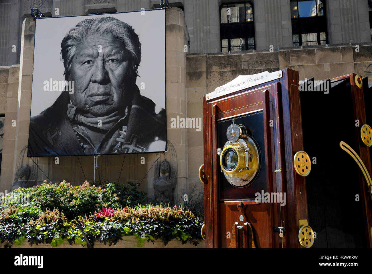 Largest film camera in the world. The Butterflies and Buffalo exhibit