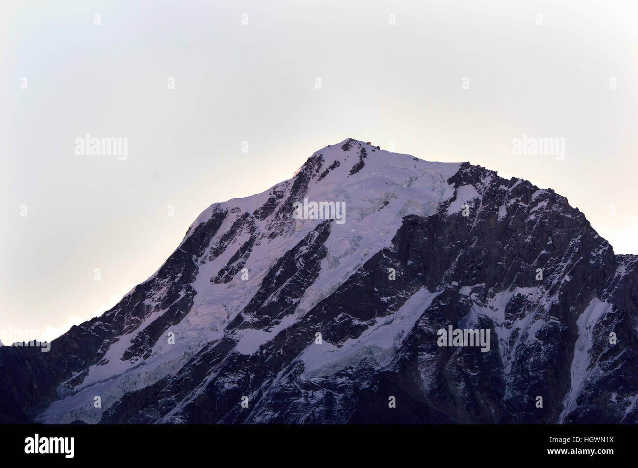 Snow Capped Peaks of Himalaya Stock Photo