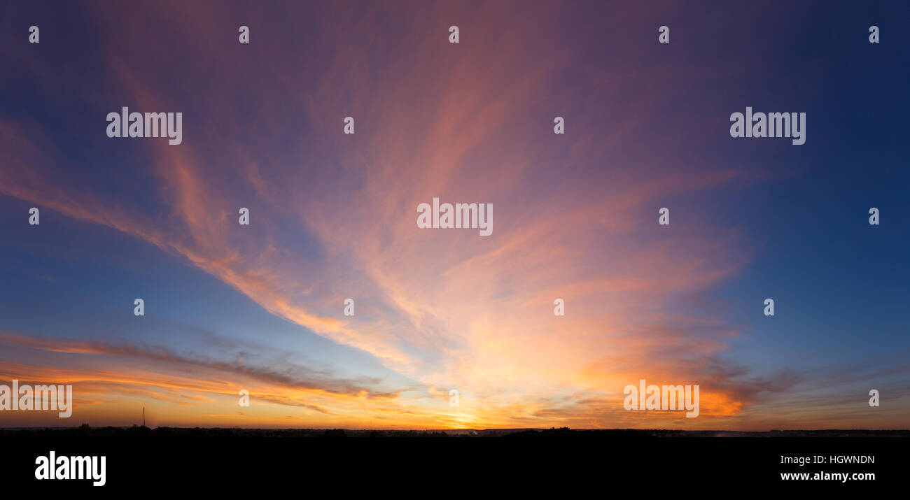 Beautiful sunset sky with amazing colorful clouds Stock Photo - Alamy