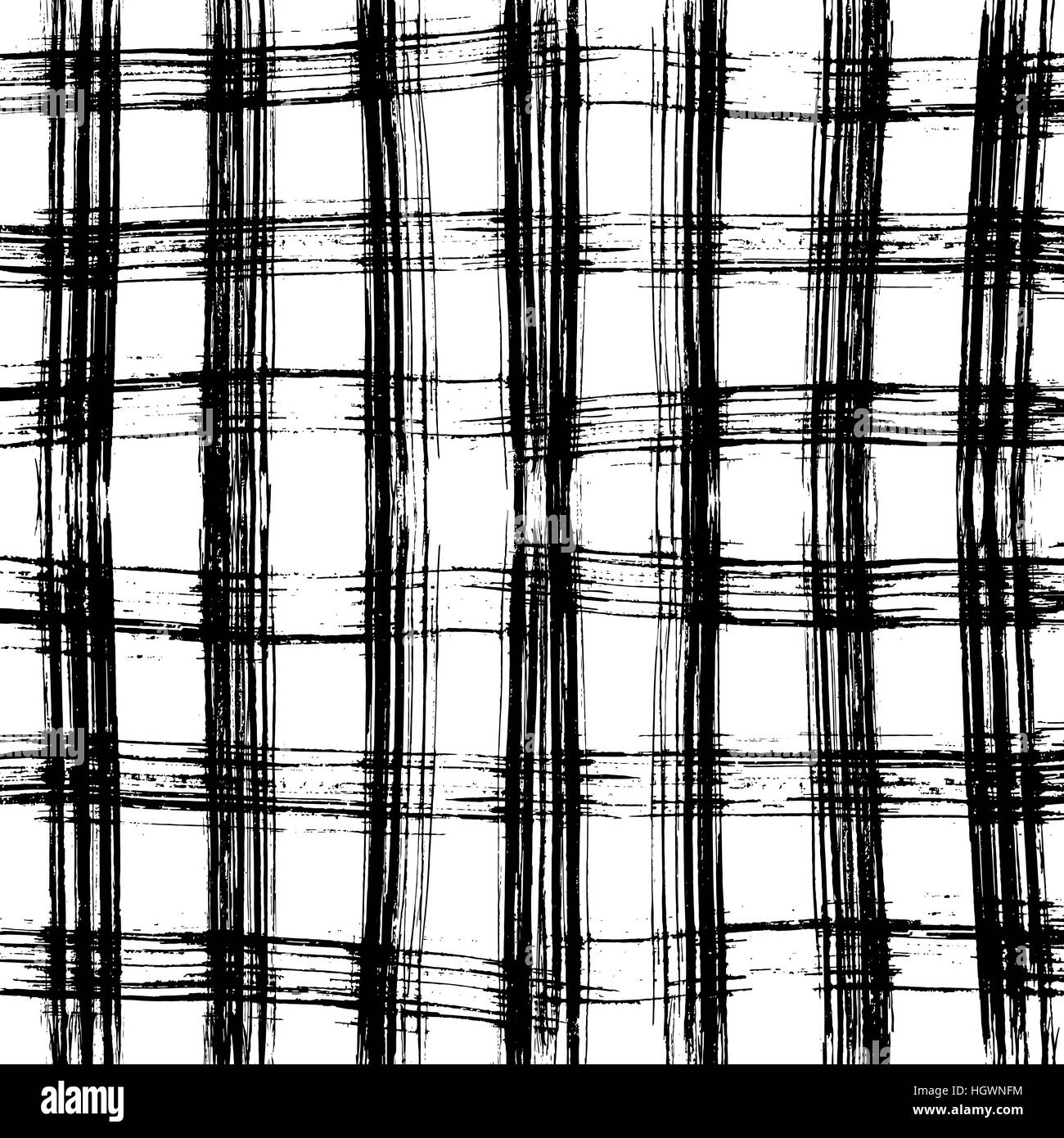 Seamless black and white pattern with hand drawn horizontal and ...