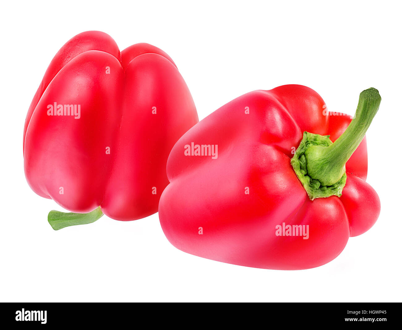 Red pepper isolated on a white background Stock Photo - Alamy
